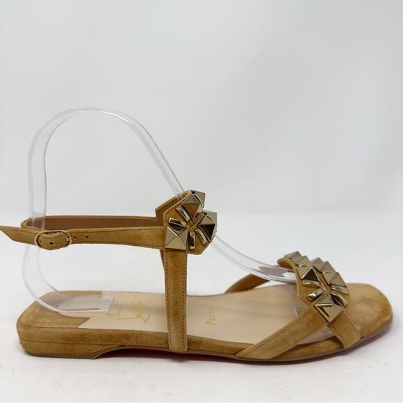 Christian Louboutin Galerietta Flat Studded Sandals Size 36.5 - Picture 8 of 13